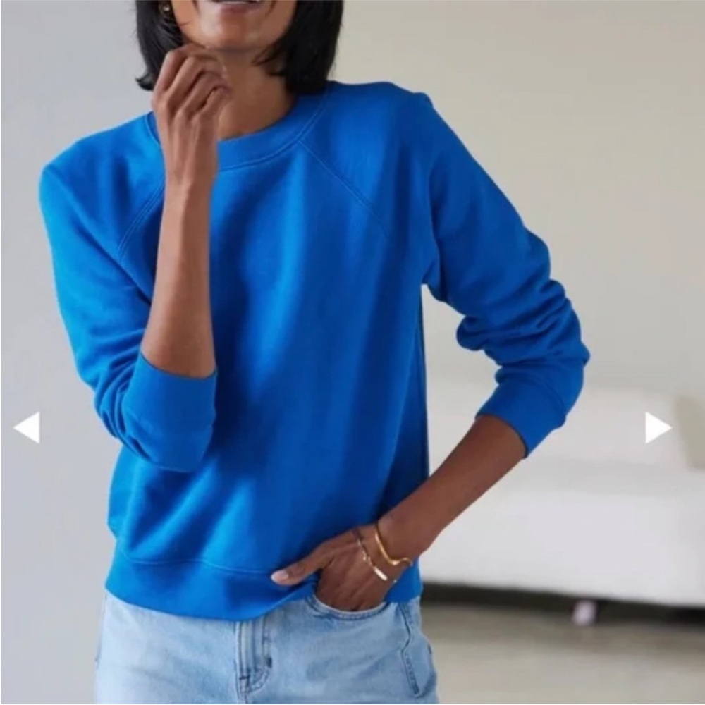 ayr the BFF all year round sweatshirt in lagoon blue